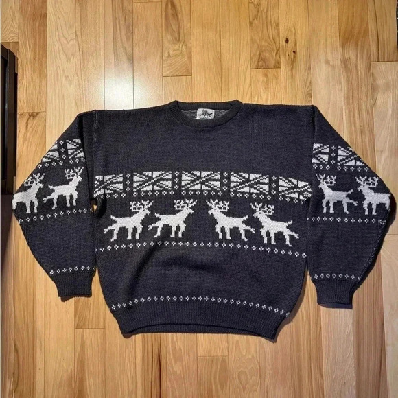 Vintage Box Mondial Made in Korea Pull Over  Christmas Sweater L​ - Picture 1 of 4